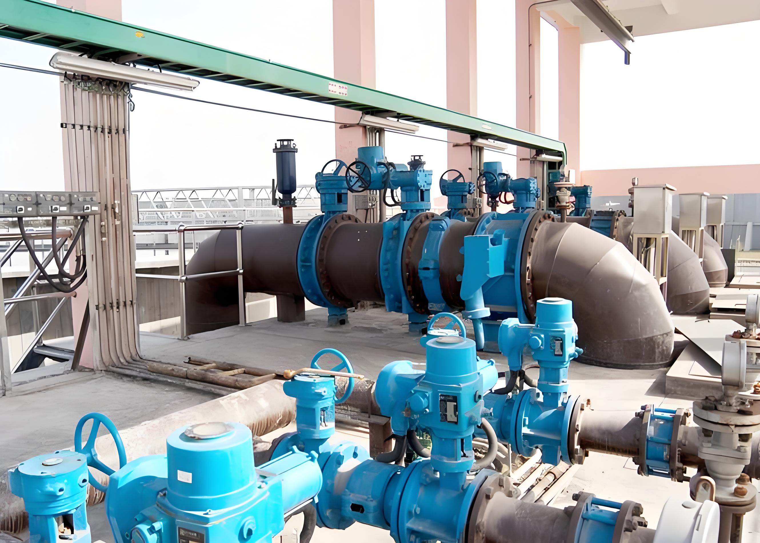 水廠(chǎng)大口徑蝶閥現(xiàn)場(chǎng)