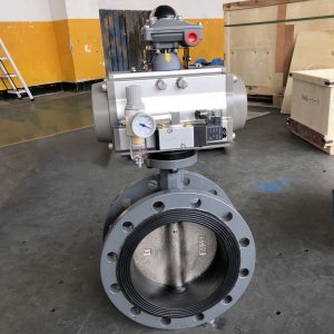 不銹鋼氣動dn200快裝蝶閥、粉體氣動蝶閥